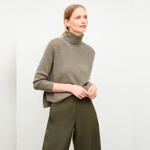 MM Lafleur The Arbus 100% Cashmere Turtleneck Sweater Size Small Dark Green